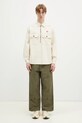 Бавовняна сорочка Human Made Zip-Up Work Shirt HM29SH002 бежевий