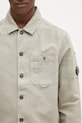 C.P. Company linen blend shirt green 18CMOS102A006273G