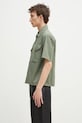 Βαμβακερό πουκάμισο C.P. Company 18CMSH236A005328G πράσινο SS25