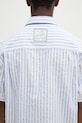 Хлопковая рубашка Axel Arigato Lido Striped Shirt A2908001 голубой