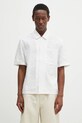 Βαμβακερό πουκάμισο Axel Arigato Lido Striped Shirt χαλαρό μπεζ A2908002