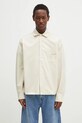 Бавовняна сорочка Axel Arigato Ray Overshirt гладкий бежевий A3119002