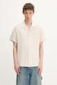 Srajca s primesjo lanu Filling Pieces Resort Casual bež 91799809978