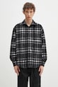 MKI MIYUKI ZOKU camicia in misto lana Check Flannel Shirt a quadri nero CHECK.FLANNEL.SHIRT.BLA