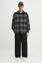 MKI MIYUKI ZOKU wool blend shirt Check Flannel Shirt CHECK.FLANNEL.SHIRT.BLA black