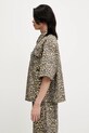 Pamučna košulja RHUDE Leopard Boxy Work RHSS25SR05012 smeđa SS25