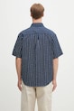 Clothing Carhartt WIP cotton shirt S/S Drewe Shirt I034537.2RUXX navy