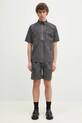 Košulja Alpha Industries Short Sleeve Laser Cut Shirt 756122.747 siva