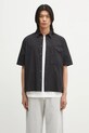Βαμβακερό πουκάμισο C.P. Company casual μαύρο 18CMSH249A005328G