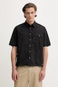 C.P. Company koszula bawełniana bawełna czarny 18CMSH249A005328G
