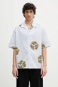 Kenzo koszula bawełniana nadruk niebieski FF55CH1309A5.64