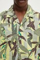 Kenzo linen blend shirt green FF55CH1309P1.45