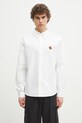 Kenzo koszula bawełniana bawełna biały FF55CH4109LO.01