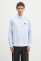Kenzo koszula bawełniana bawełna niebieski FF55CH4109LO.64