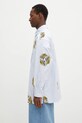 Bavlněná košile Kenzo FF55CH5039A5.64 modrá SS25