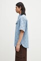 Rifľová košeľa Kenzo FF55DC1026J4.DB modrá SS25