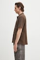 Norse Projects cămașă din bumbac Gustav Crochet Jersey Shirt N01.0683.2033 maro SS25
