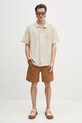 Norse Projects cămașă din bumbac Gustav Crochet Jersey Shirt N01.0683.2064 bej