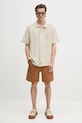 Norse Projects cămașă din bumbac Gustav Crochet Jersey Shirt N01.0683.2064 bej
