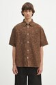 Norse Projects koszula Mo Oversized Fil Coupe SS Shirt gładkie brązowy N40.0830.2033