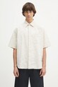 Košeľa Norse Projects Mo Oversized Fil Coupe SS Shirt relaxed béžová N40.0830.0957