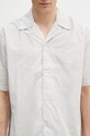Bavlnená košeľa Norse Projects Mads Poplin Stripe SS biela N40.0831.0957