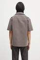 Одежда Хлопковая рубашка Daily Paper Chain Stitch Ss Shirt 2511125 серый
