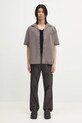 Daily Paper camicia in cotone Chain Stitch Ss Shirt 2511125 grigio