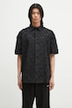 Daily Paper koszula bawełniana Trophy Shield Ss Shirt casual czarny 2511156