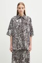 Bavlnená košeľa Marcelo Burlon Aop Mech Bowling Shirt Dark Grey Medium relaxed sivá CMGG002S25FAB0010706