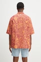 Clothing Marcelo Burlon cotton shirt Aop Mech Bowling Shirt Orange Burgundy CMGG002S25FAB0012028 orange