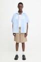 MM6 Maison Margiela koszula bawełniana SH2DR0004.M35256.479 niebieski
