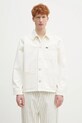 Lacoste koszula jeansowa bawełna beżowy CH9222