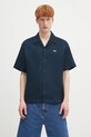 Lacoste camicia in cotone rilassato blu navy CH9924
