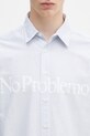 Bavlněná košile No Problemo No Problemo LS Stripe Shirt modrá NP4010103