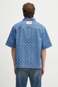 Îmbrăcăminte Marine Serre cămașă jeans Moon Laser Denim Workwear MSI017A.CDEN0002 albastru