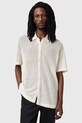 AllSaints camasa din bumbac MUNROE scurt alb M115SC