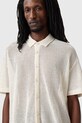 AllSaints camasa din bumbac MUNROE M115SC alb SS25
