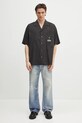 Košeľa AMBUSH S/S Satin Shirt 12115311 čierna