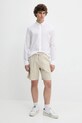 Bavlněná košile Timberland TB0A6GRH1001 bílá SS25