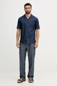 United Colors of Benetton cămașă din bumbac 5DHJUQ05K bleumarin SS25