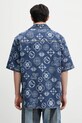 Îmbrăcăminte Evisu cămașă jeans Monogram AOP Denim SS 2ESHTM5DI1147 albastru