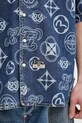 Τζιν πουκάμισο Evisu Monogram AOP Denim SS μπλε 2ESHTM5DI1147