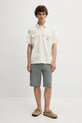 Levi's koszula bawełniana SS DALTON WORKER WW 001TA beżowy SS25