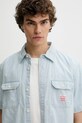 Levi's koszula bawełniana SS DALTON WORKER WW niebieski 001TA