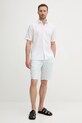 Sisley camicia di lino 51FCSQ03K bianco SS25