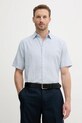 Lanena košulja Sisley casual plava 51FCSQ03K