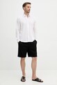 Sisley koszula lniana 51FCSQ03G biały SS25
