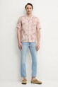Ľanová košeľa Marc O'Polo 524736941062 béžová SS25