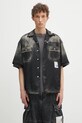 Πουκάμισο Maison MIHARA YASUHIRO Bowling S/S Shirts χαλαρό μαύρο J14SH186
